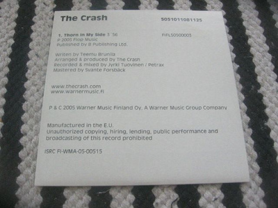 The Crash - Thorn In My Side (cds)