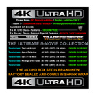NEW TRANSFORMERS (2018) 5-DISC BOX 4K UHD HDR10 FREE SHIP - pikkukuva 3