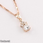830 .. 9k Kulta Duble Crystal Rose Kaunis .. Kaulakoru - pikkukuva 5