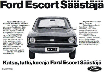 Ford Escort -esite, 1977