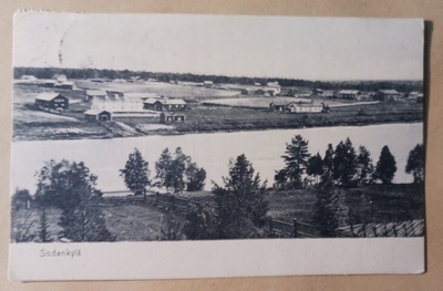 Sodankylä, vanhaa asutusta ja joki, mv pk, p. 1951