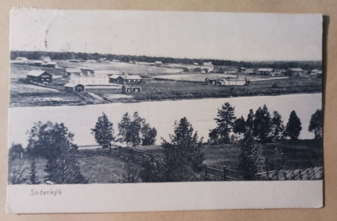 Sodankylä, vanhaa asutusta ja joki, mv pk, p. 1951
