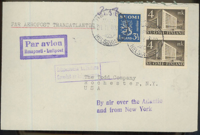 M30 1940 lentokirje USAhan