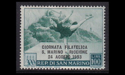 San Marino 502 ** Potimerkkinäyttely Riccione (1953)