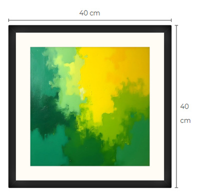 Uusi abstrakti Art Print paspis & kehys 40 cm x 40 cm