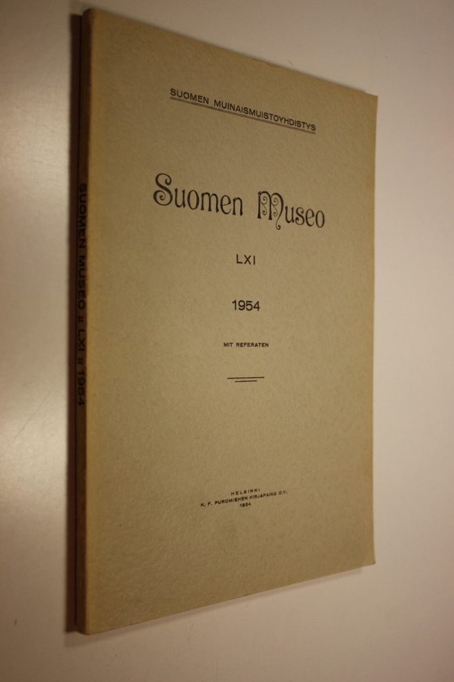 Lars (toim.) Pettersson : Suomen museo LXI 1954
