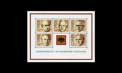 Saksa 1156-60BL18 ** Liittopresidenttejä (1982)