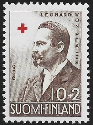 1956 Punainen Risti  L. von Pfaler  10 + 2 mk **  LaPe 468