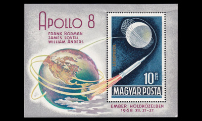Unkari 2476BL68 ** Avaruus Apollo 8 blokki (1969)
