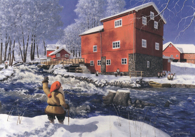Jan Bergerlind: Talvinen koski