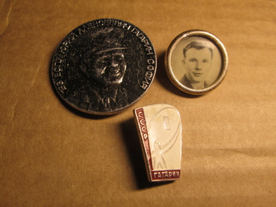 CCCP: kolme vintage kosmonautti-pinssiä - Juri Gagarin