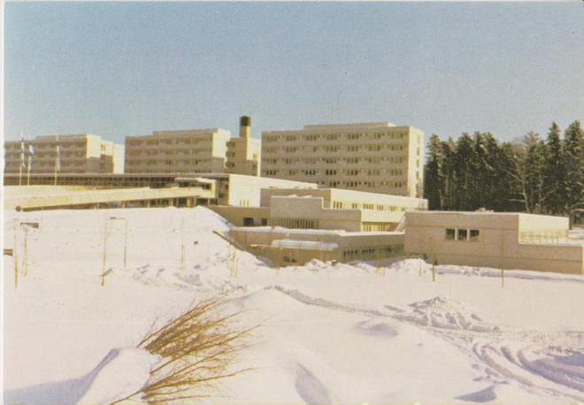 Espoo. Jorvin sairaala talvikuva väri  p135