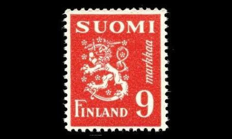 351 ** Leijona 9 mk punainen (1948)