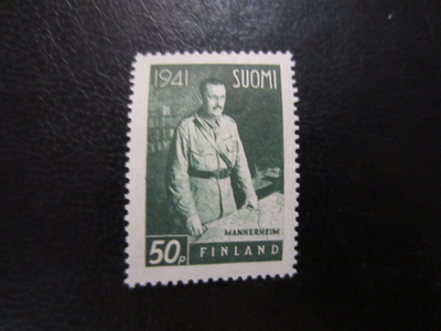 1941 Sotamarsalkka C.G.E. Mannerheim 50 p vihreä W2 **