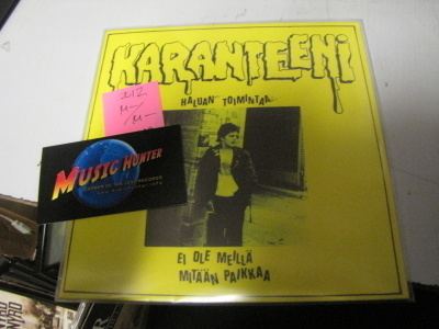 KARANTEENI - HALUAN TOIMINTAA 7'' SINGLE 2012 PAINOS M-/M-