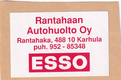 Karhula, Rantahaan Autohuolto Oy , ESSO.      b436