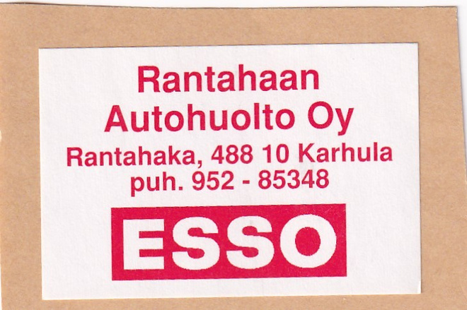 Karhula, Rantahaan Autohuolto Oy , ESSO.      b436