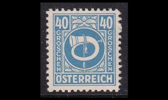 Itävalta 733 ** Käyttösarja Postitorvi 40 g (1945)
