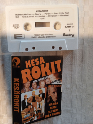 C- KASETTI: KESÄROKIT   FAZER FINNLEVY KAMP 21 VUOSI 1988