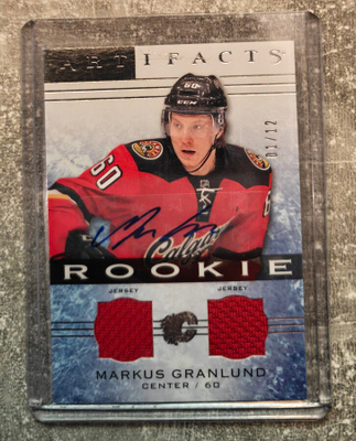 Markus Granlund 2014-15 Artifacts Rookie Jersey Auto 01/12