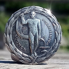 Hopeinen 813H. Suomen painiliitto. Vuodelta 1961. Numeroitu! - pikkukuva 2