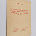 Carl G. Uhr : Development of capital theory and enterpris... - pikkukuva 1