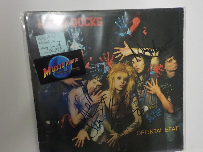 HANOI ROCKS - ORIENTAL BEAT  SIGNED; ANDY,MIKEAND NASTY