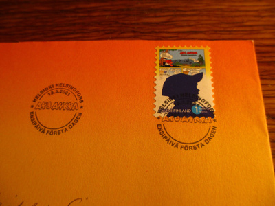 kulkenut a.ankka fdc kirjekuori fdc e - leima ankka postimer