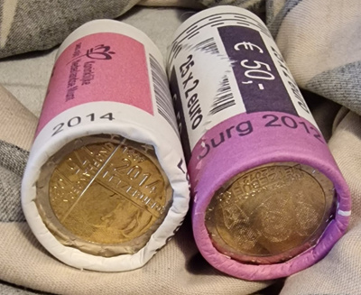 Luxemburg 2012 ja 2014 2e juhlaraharullat UNC