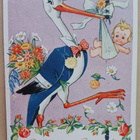 Tilgmann: Haikaraherra tuo vauvan taloon kera kukkien, 1942 - pikkukuva 1