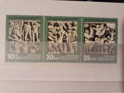 DDR 1974 - Postimerkkinäyttely 3-rivilö ++