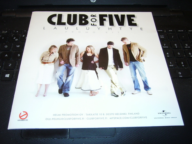 DVD : CLUB FOR FIVE Lauluyhtye Promo Kit ( SIS.PK )