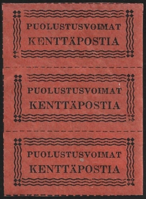 1941 KP 1 P.erä II musta/pun **  LaPe KP 1 II b KOLMIRIVILÖ