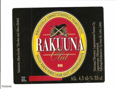 Rakuuna III olut – Vanha etiketti