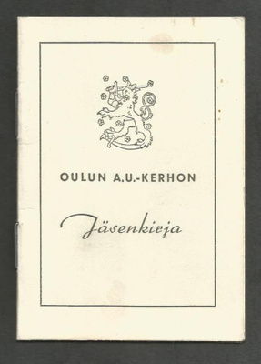 OULUN ALIUPSEERIKERHO jäsenkirja