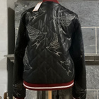 VERO MODA upea musta tikattu bomber takki keinonahka M - pikkukuva 2