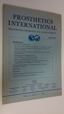 Prosthetics international , vol. 3. No. 6-7 1968