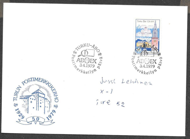 Turku - Turun postimerkkikerho 50v 3.4.1979