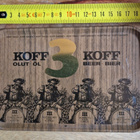 Koff 3 Olut .Vintage peltinen tuopin alusta 18×12Cm - pikkukuva 1