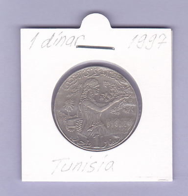 Tunisia 1 Dinar v.1997 KM#347