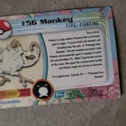 Mankey #56 Pokemon 1999 Topps TV blue logo card - pikkukuva 1