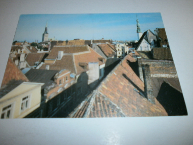 Tallinn, näkymä yli kattojen, värikortti, p. 1993