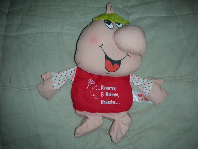 vintage Wilbur pehmonukke rakastaa...ei rakasta...rakastaa