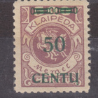 Saksa reich Memel 1923 Mi 173 liki postituore - pikkukuva 1