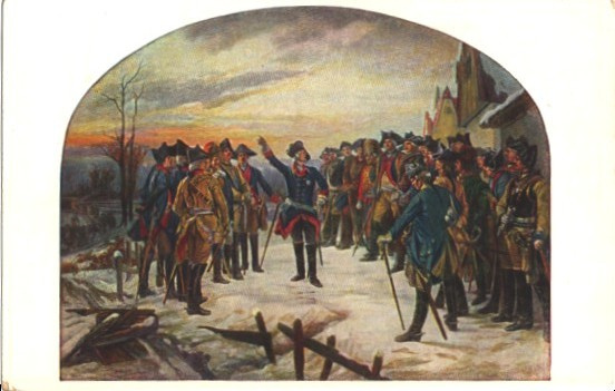 SOTILASKORTTI SAKSA F. RÖBER LEUTHEN 1757