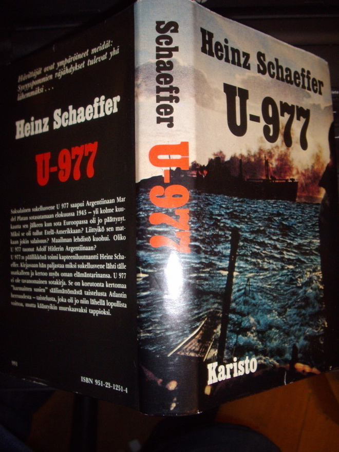 Heinz Schaeffer : U-977  ( 1 p. 1978 ) Sis. postikulun