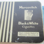 VANHA Savuke Tupakka Aski Marcovitch Black & White Peltiä - pikkukuva 1