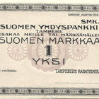 SYP 1 mk shekki, Tampereen Rahatoimikamari 1918 - pikkukuva 1