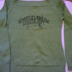 Abercrombie & Fitch vihreä kengurutasku neule, koko XS/S - pikkukuva 1