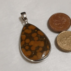 Ocean Jasper kivi ISO Hopea riipus Ag 925 - pikkukuva 4